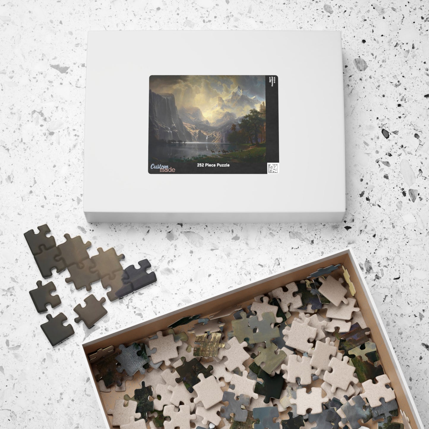 Albert Bierstadt, Among the Sierra Nevada Mountains, Puzzle (110, 252, 520, or 1014)