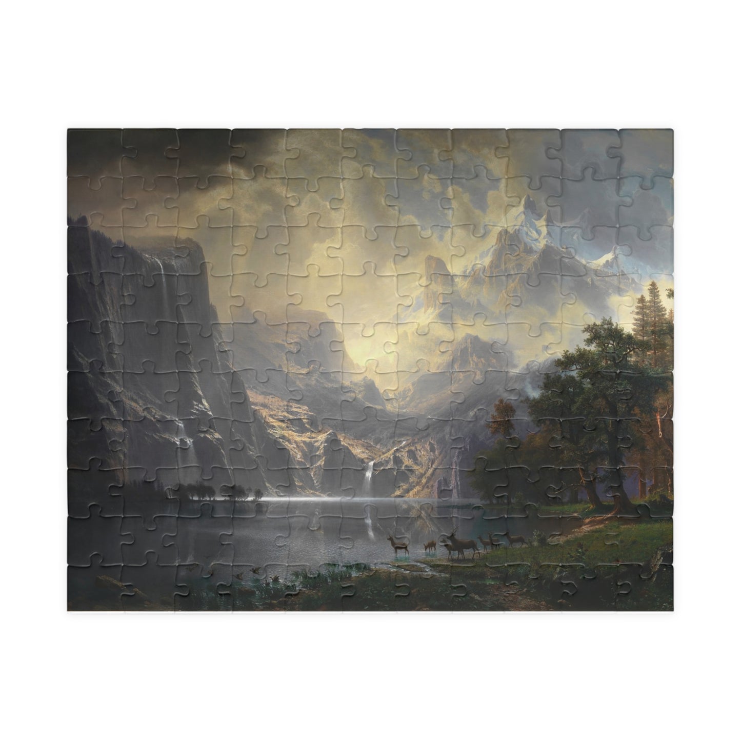 Albert Bierstadt, Among the Sierra Nevada Mountains, Puzzle (110, 252, 520, or 1014)