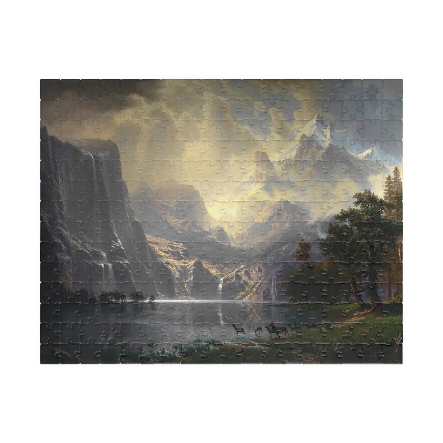 Albert Bierstadt, Among the Sierra Nevada Mountains, Puzzle (110, 252, 520, or 1014)