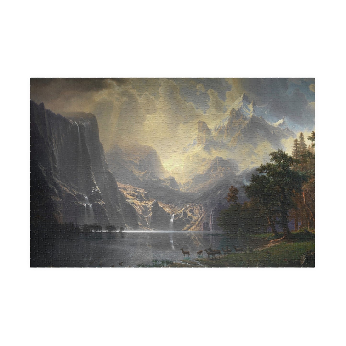 Albert Bierstadt, Among the Sierra Nevada Mountains, Puzzle (110, 252, 520, or 1014)