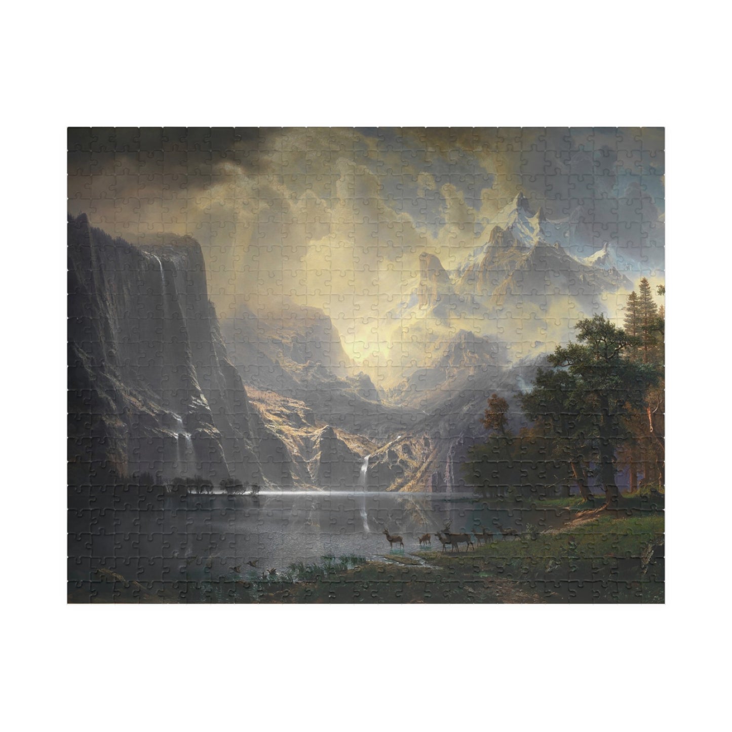 Albert Bierstadt, Among the Sierra Nevada Mountains, Puzzle (110, 252, 520, or 1014)